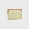 Small Pouch with Strap Cuir Triomphe in Toile Triomphe Et Veau