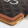 Small Pouch with Strap Cuir Triomphe in Triomphe Canvas with Celine Print