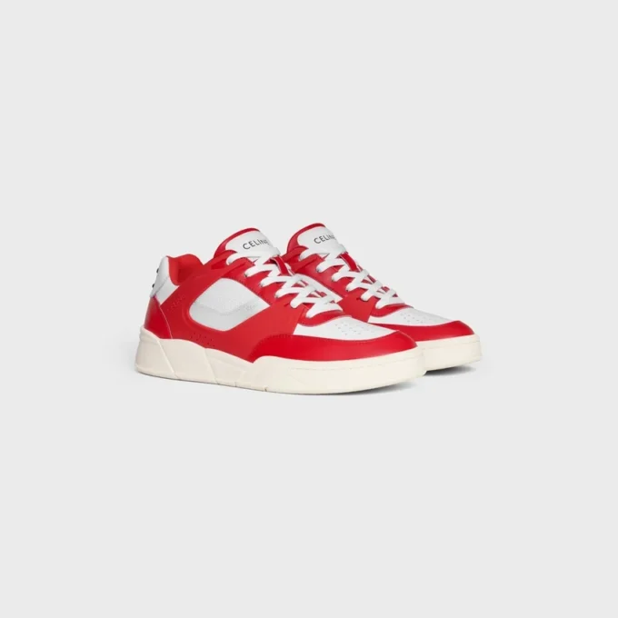 Sneaker Trainer Ct-09 in Calfskin and Mesh