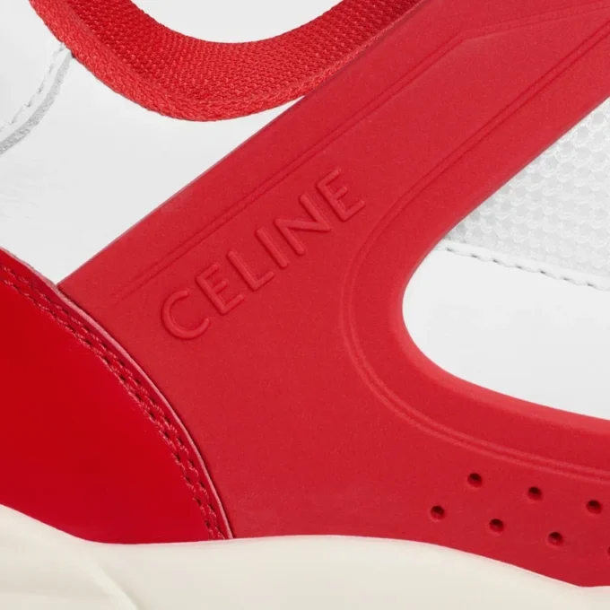 Sneaker Trainer Ct-09 in Calfskin and Mesh