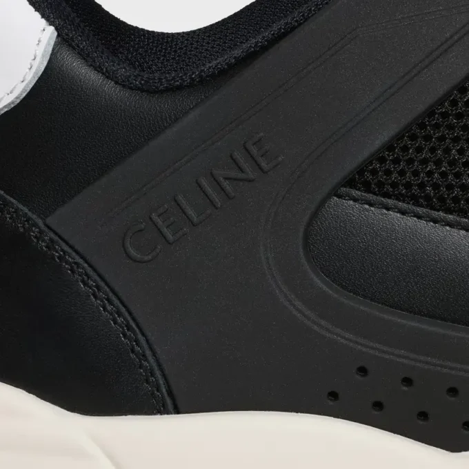 Sneaker Trainer Ct-09 in Calfskin and Mesh