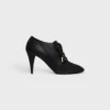 Soft Oxford Lace-Up Heeled Ballerina in Calfskin – Vegetal Tanning