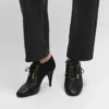 Soft Oxford Lace-Up Heeled Ballerina in Calfskin – Vegetal Tanning