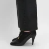 Soft Oxford Lace-Up Heeled Ballerina in Calfskin – Vegetal Tanning