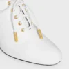 Soft Oxford Lace-Up Heeled Ballerina in Calfskin – Vegetal Tanning
