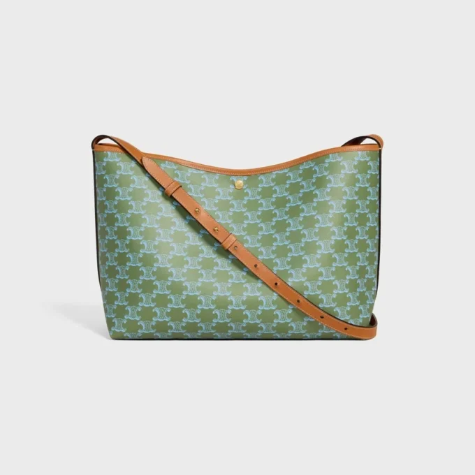 Soft Shopper Bag in Triomphe Canvas and Calfskin Soft Shopper Bag in Triomphe Canvas and Calfskin