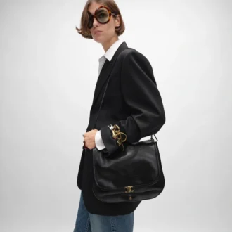 Soft Triomphe Besace in Supple Shiny Lambskin Soft Triomphe Besace in Supple Shiny Lambskin