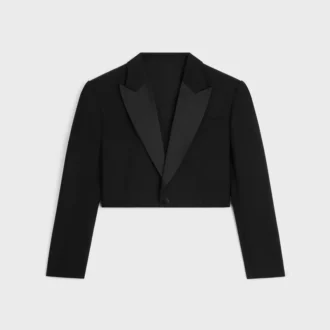 Spencer Tux Jacket in Wool Gabardine