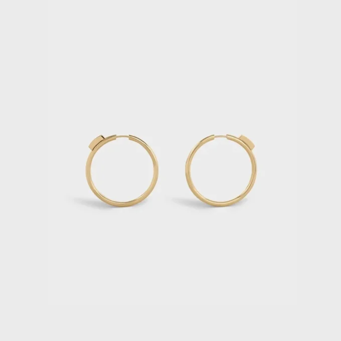 Systeme Large Hoops in Yellow Gold and Diamonds Systeme Large Hoops in Yellow Gold and Diamonds