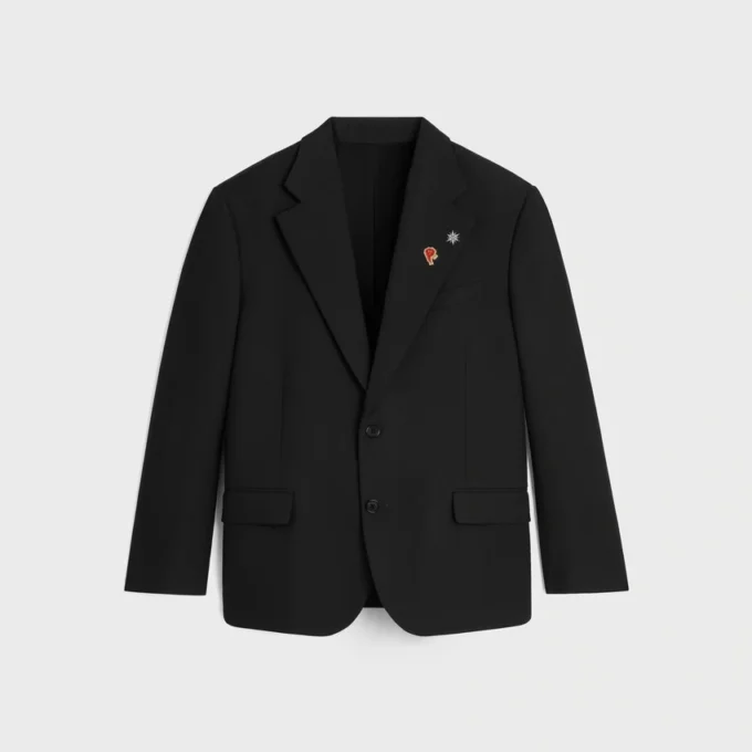 Tailored Jacket in Wool Gabardine