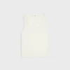 Tank Top in Ribbed Cotton and Silk