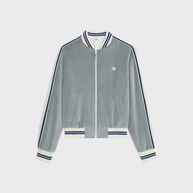 Teddy Tracksuit Jacket in Velvet Jersey Teddy Tracksuit Jacket in Velvet Jersey
