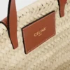 Teen Celine Classic Panier in Palm Leaves and Calfskin