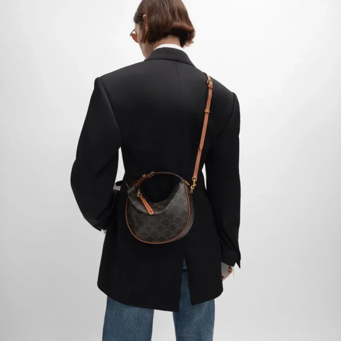Teen Celine Lulu in Triomphe Canvas and Calfskin