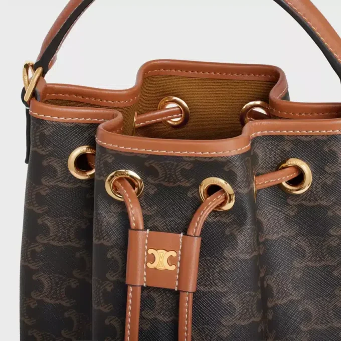 Teen Clara Bag in Triomphe Canvas and Calfskin