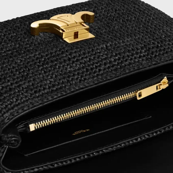 Teen Nino Bag in Raffia and Calfskin