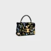 Teen Nino Bag in Velvet with Floral Embroidery
