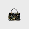 Teen Nino Bag in Velvet with Floral Embroidery