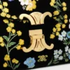 Teen Nino Bag in Velvet with Floral Embroidery