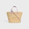 Teen Supple Celine Classic Panier in Raffia and Calfskin