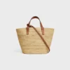 Teen Supple Celine Classic Panier in Raffia and Calfskin