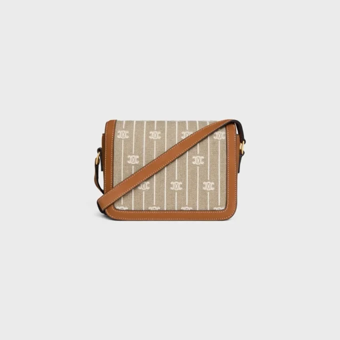 Teen Triomphe Bag in Textile with Triomphe All over and Calfskin