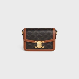 Teen Triomphe Bag in Triomphe Canvas and Calfskin