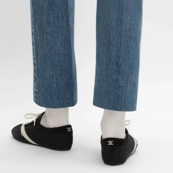 The Flat Sneaker in Gros Grain, Velvet, Suede Calfskin and Lambskin