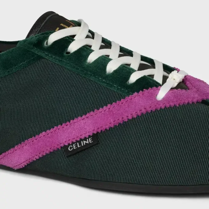 The Flat Sneaker in Gros Grain, Velvet, Suede Calfskin and Lambskin