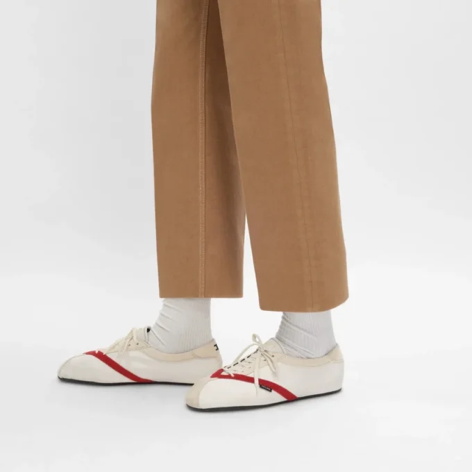 The Flat Sneaker in Gros Grain, Velvet, Suede Goatskin and Lambskin