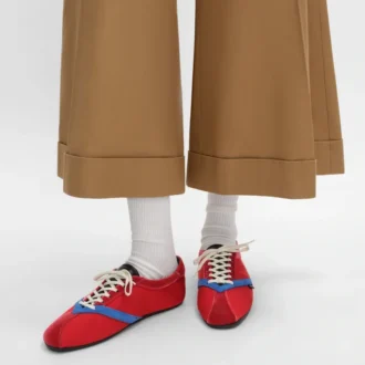 The Flat Sneaker in Gros Grain, Velvet, Suede Goatskin and Lambskin