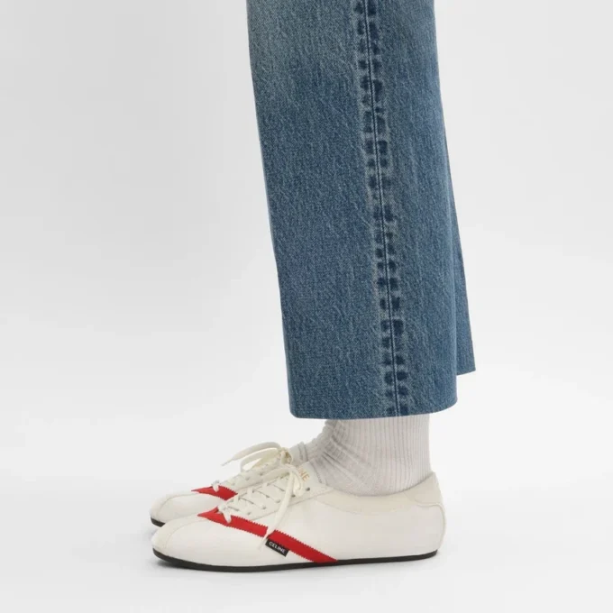 The Flat Sneaker in Gros Grain, Velvet, Suede Goatskin and Lambskin