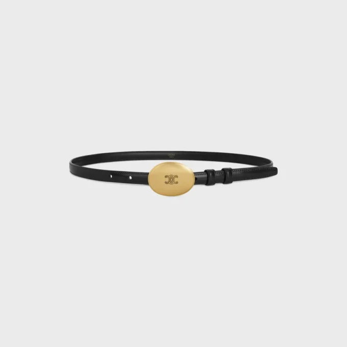 Thin Plate Belt 13Mm in Taurillon Leather