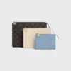 Three Pouches Set Triomphe Charms in Triomphe Canvas & Grained Calfskin