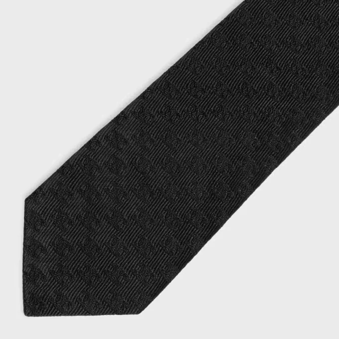 Tie in Mini Triomphe Silk Jacquard Tie in Mini Triomphe Silk Jacquard