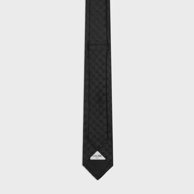 Tie in Mini Triomphe Silk Jacquard Tie in Mini Triomphe Silk Jacquard