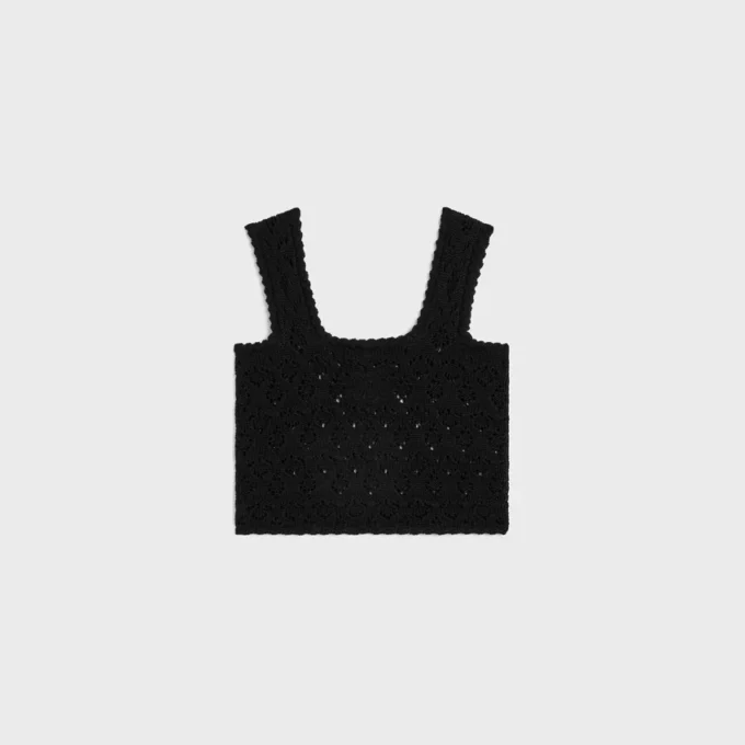 Top in Cotton Pointelle