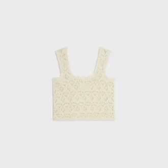Top in Cotton Pointelle Top in Cotton Pointelle