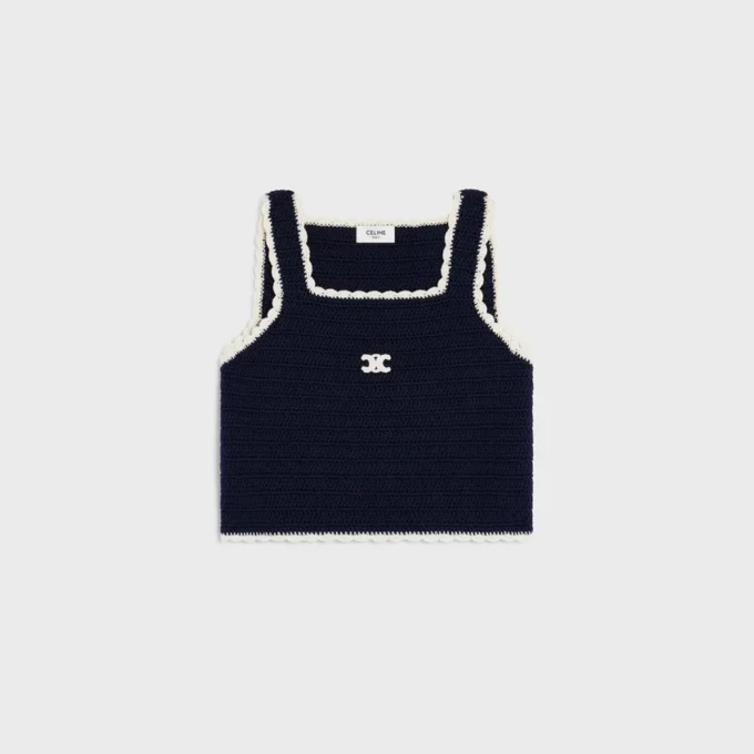 Top in Crocheted Cotton Top in Crocheted Cotton