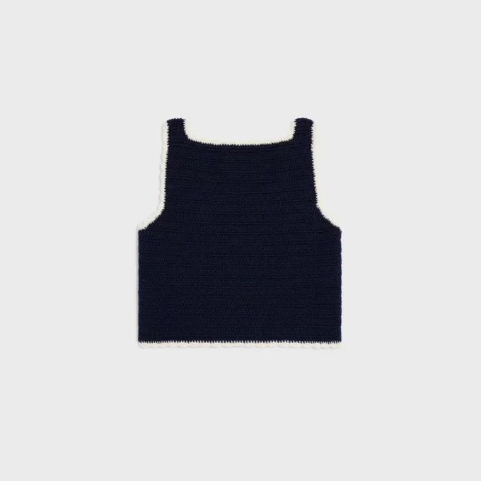 Top in Crocheted Cotton Top in Crocheted Cotton