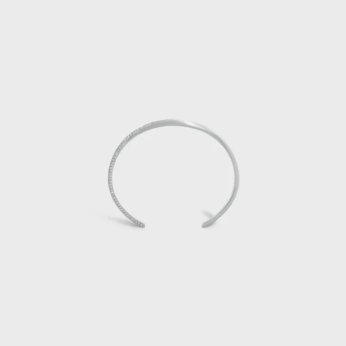 Torsion Bracelet in White Gold and Diamonds Torsion Bracelet in White Gold and Diamonds