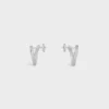Torsion Earrings in White Gold and Diamonds Torsion Earrings in White Gold and Diamonds