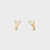 Torsion Earrings in Yellow Gold and Diamonds