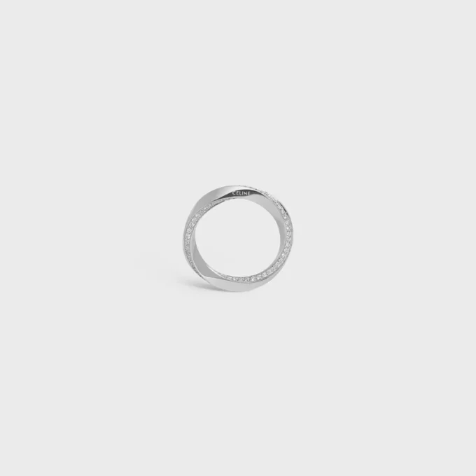 Torsion Ring in White Gold and Diamonds Torsion Ring in White Gold and Diamonds