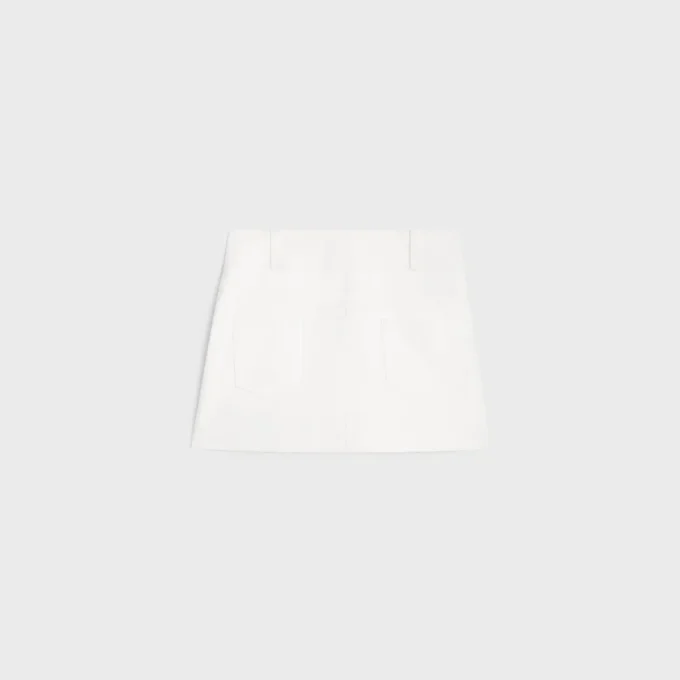 Trapeze Mini Skirt in Cotton Twill Trapeze Mini Skirt in Cotton Twill
