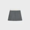 Trapeze Mini Skirt in Wool Cloth Trapeze Mini Skirt in Wool Cloth