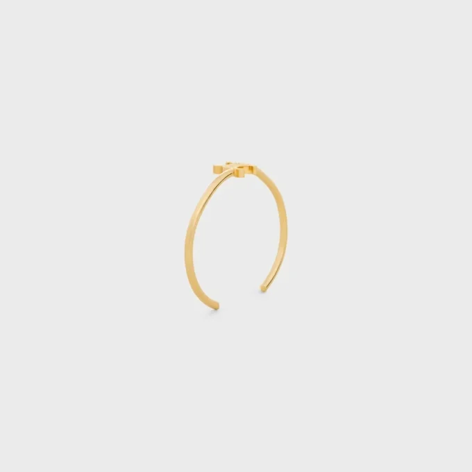 Triomphe Asymmetric Cuff in Brass with Gold Finish