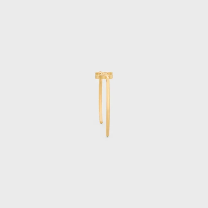 Triomphe Asymmetric Cuff in Brass with Gold Finish