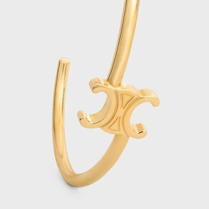 Triomphe Asymmetric Cuff in Brass with Gold Finish