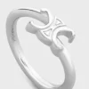 Triomphe Asymmetric Ring in Brass with Rhodium Finish